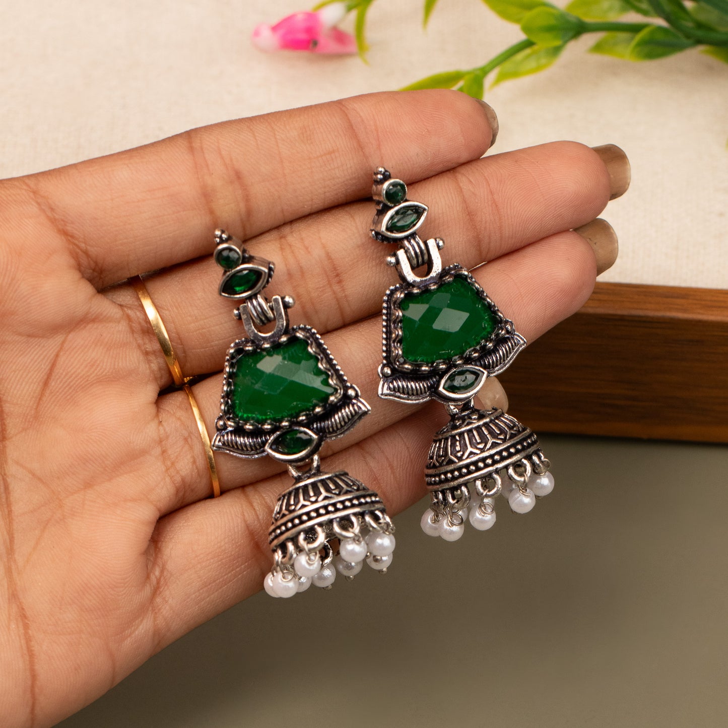 Oxidised Earrings E1319