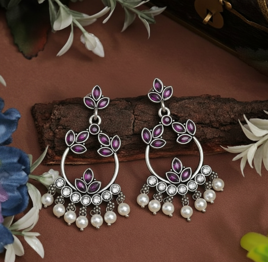 Oxidised Earrings E166