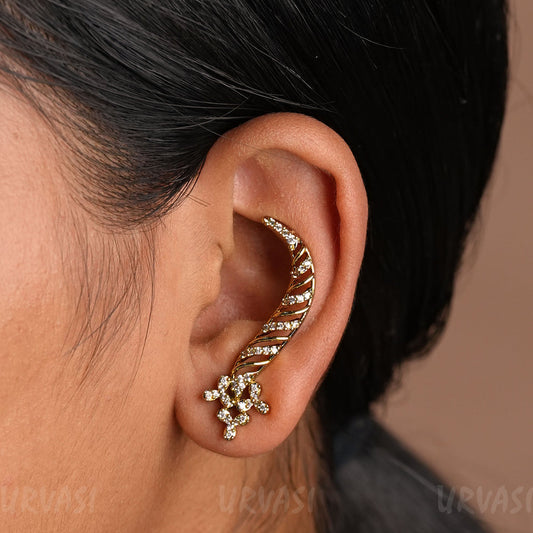 Floral Replica AD Ear-Cuff Earrings E1228