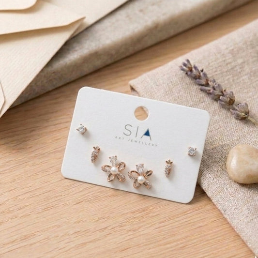 Stud Earrings E1113[Set of 3]