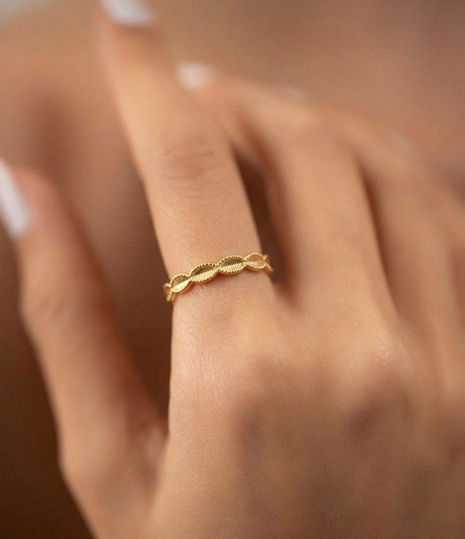 Finger Ring FR66 [Anti-tarnished]