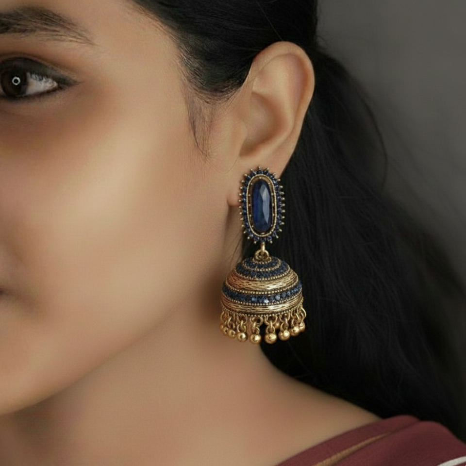 Oxidised Earrings E405