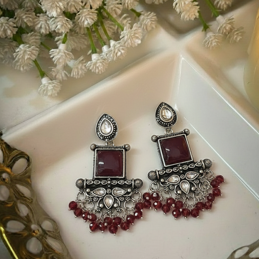 Oxidised Earrings E815