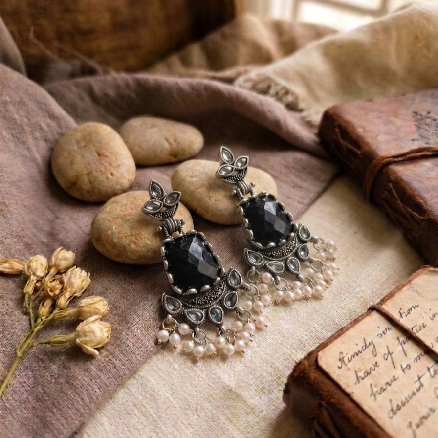 Oxidised Earrings E1156