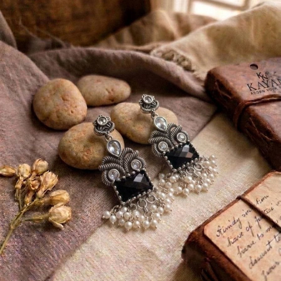 Oxidised Earrings E1159