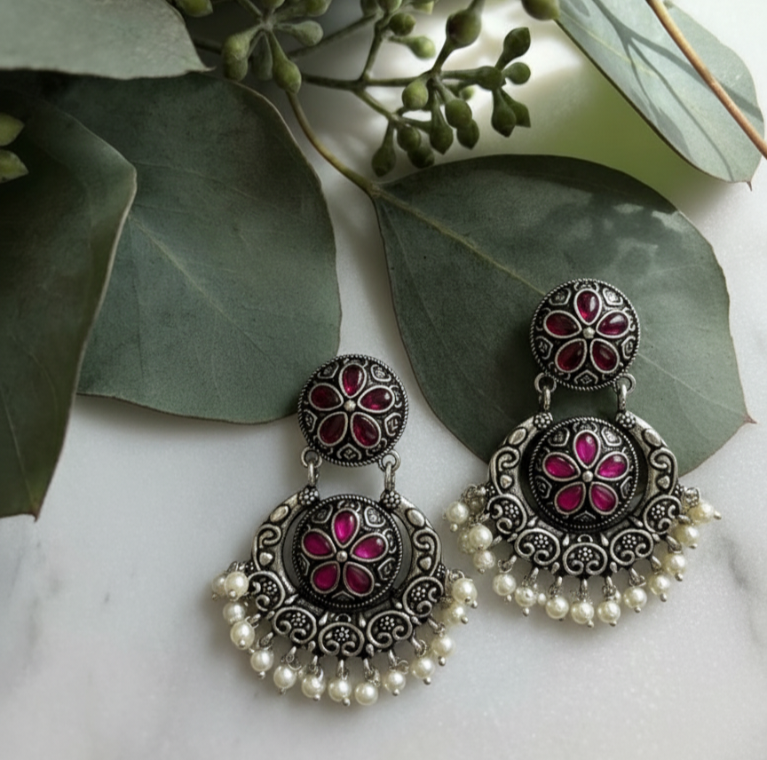 Oxidised Earrings E163