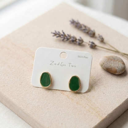 Korean-style enamel stud earrings E1102