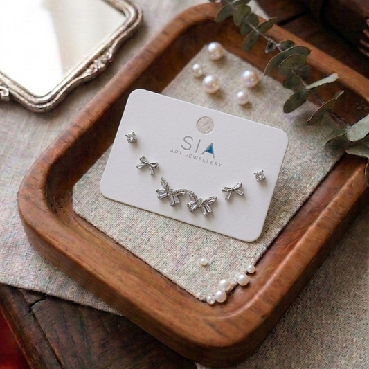 Stud Earrings E1146 (Set of 3)