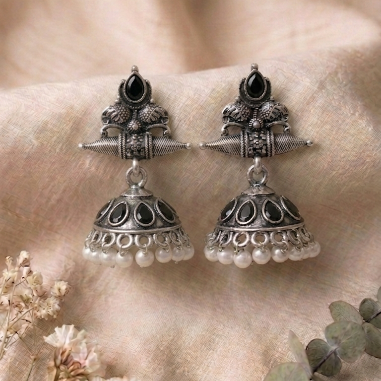 Oxidised Earrings E1194