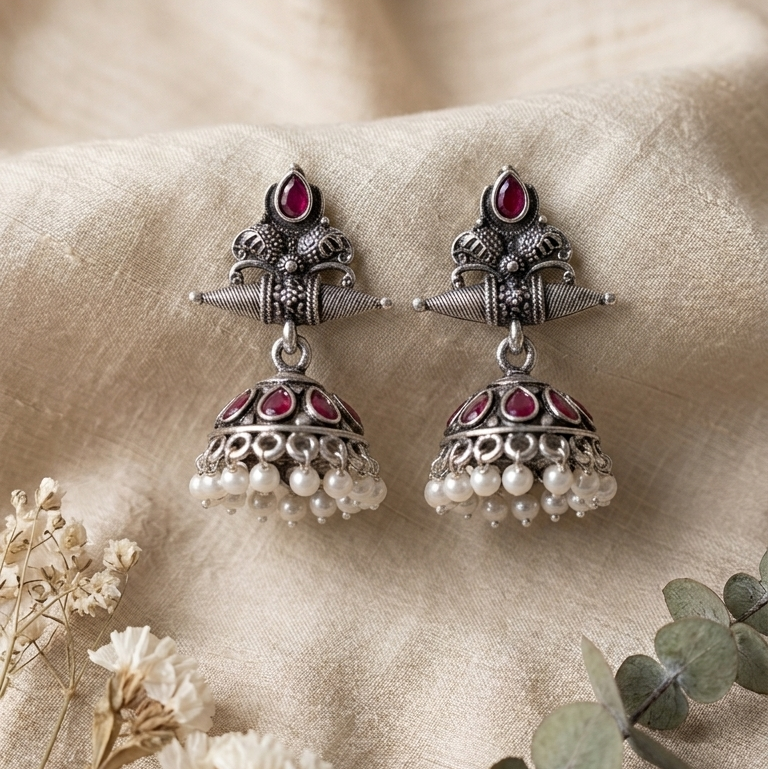 Oxidised Earrings E1194