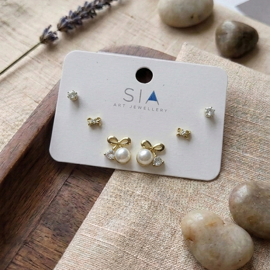 Stud Earrings E1326 (Set of 3)