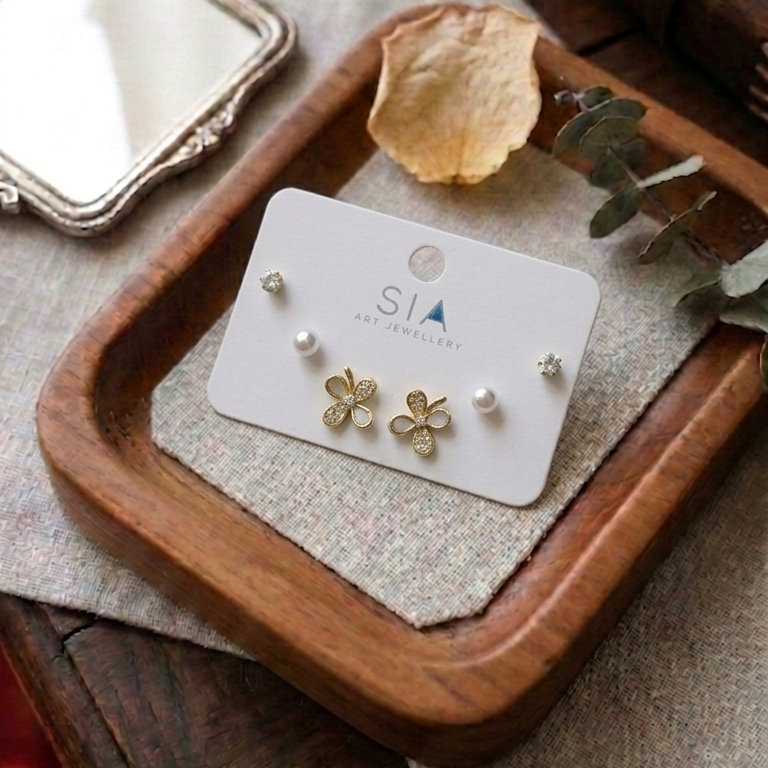 Stud Earrings E1159 (Set of 3)