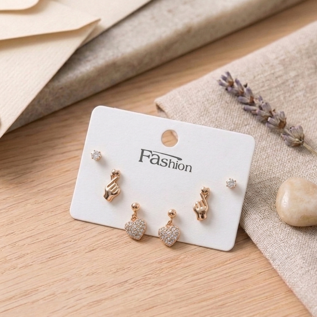 Stud Earrings E1127[Set of 3]