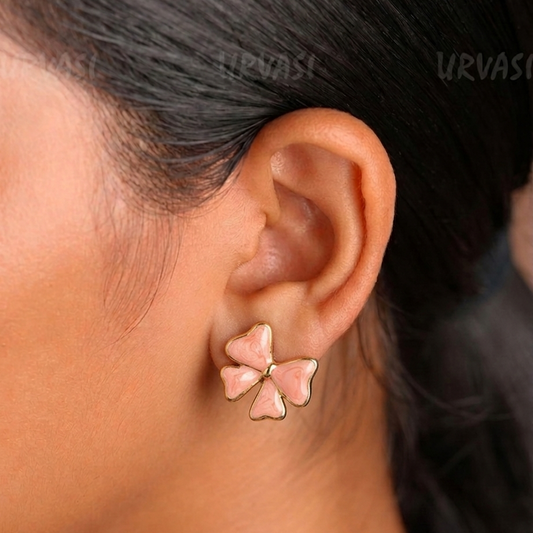 Gold-Toned Studded Earrings E1191