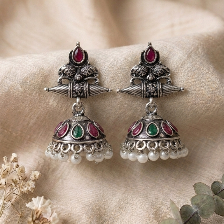 Oxidised Earrings E1194
