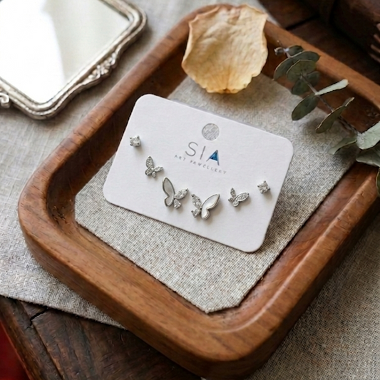 Stud Earrings E1156 (Set of 3)