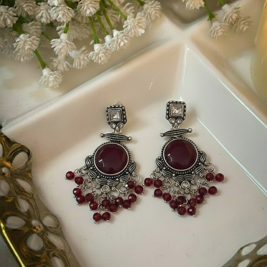 Oxidised Earrings E814