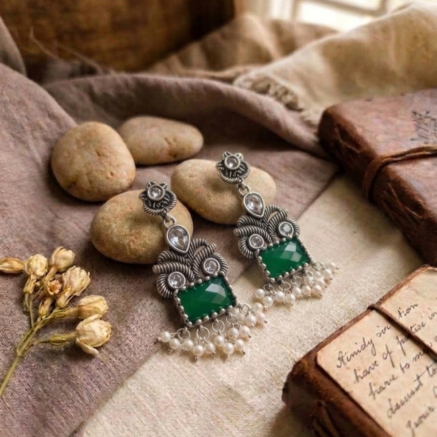 Oxidised Earrings E1159