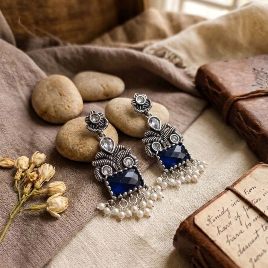 Oxidised Earrings E1159