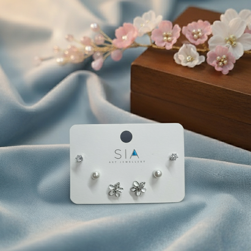 Stud Earrings E207 (Set of 3)