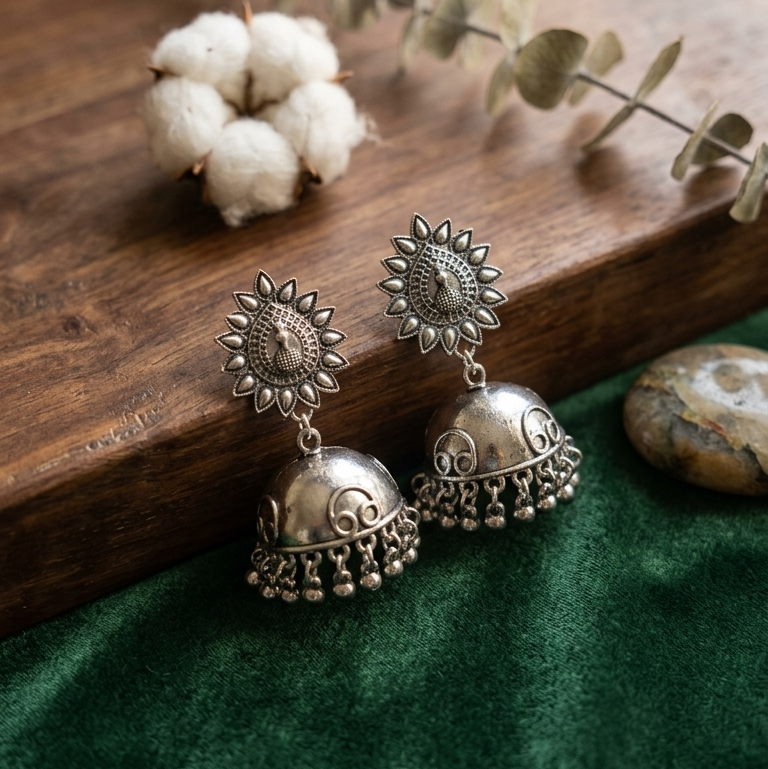 Oxidised Earrings E1198