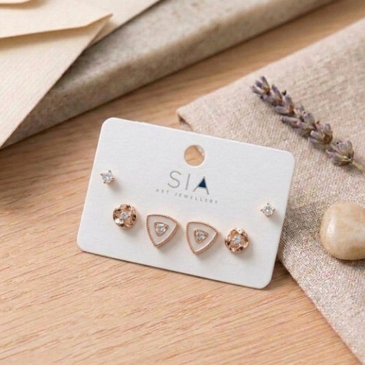 Stud Earrings E1112[Set of 3]