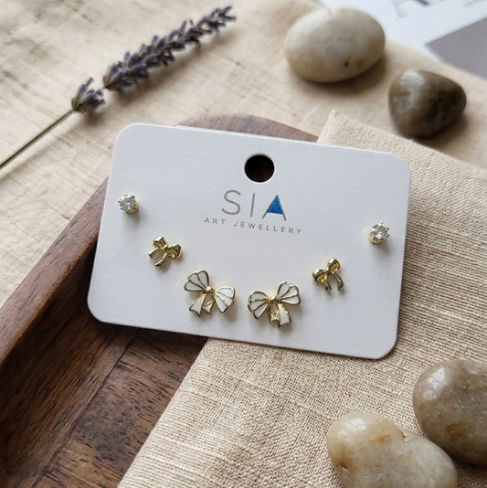 Stud Earrings E1323 (Set of 3)