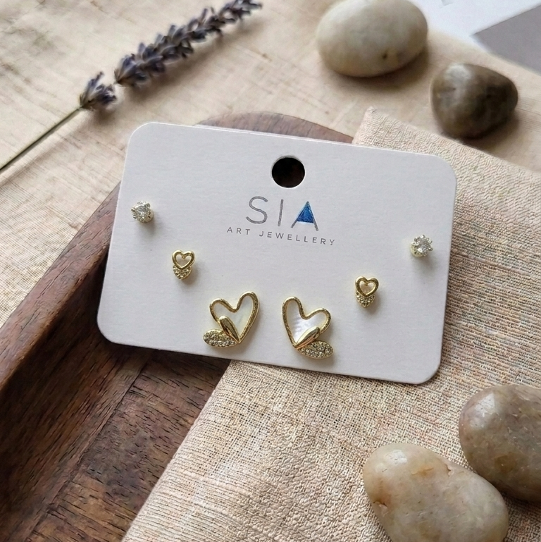 Stud Earrings E1325 (Set of 3)