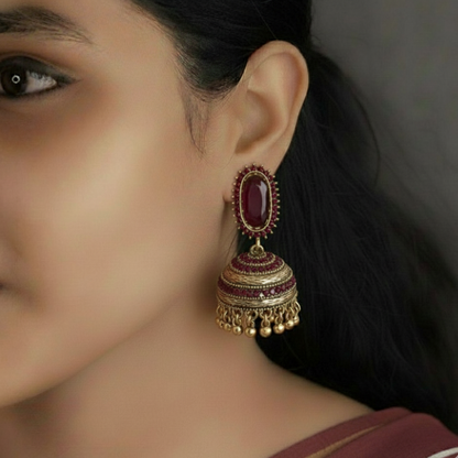 Oxidised Earrings E405