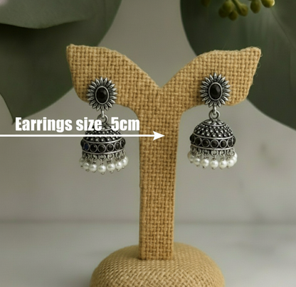 Oxidised Earrings E169
