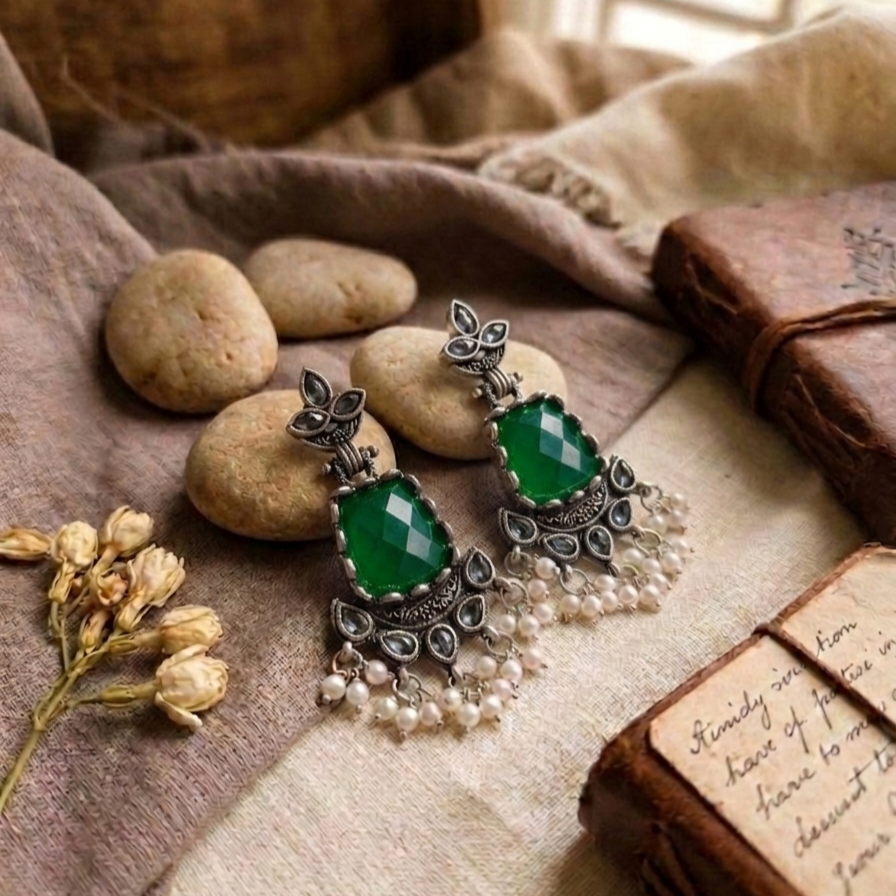 Oxidised Earrings E1156