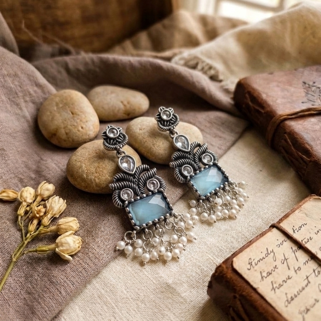 Oxidised Earrings E1159