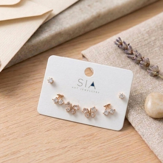 Stud Earrings E1110[Set of 3]