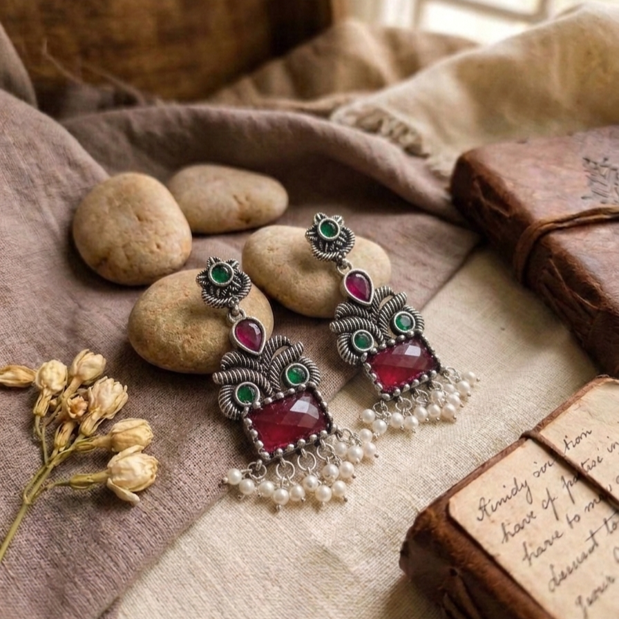 Oxidised Earrings E1159