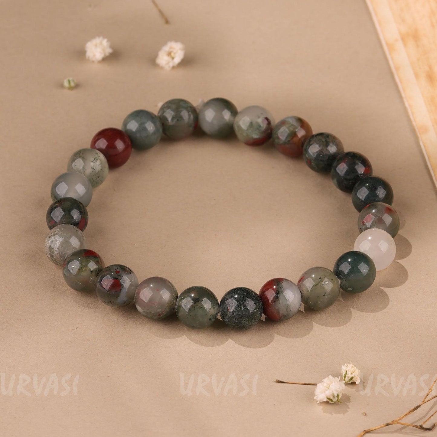 Hand-Made African Blood Stone Bracelet BR106