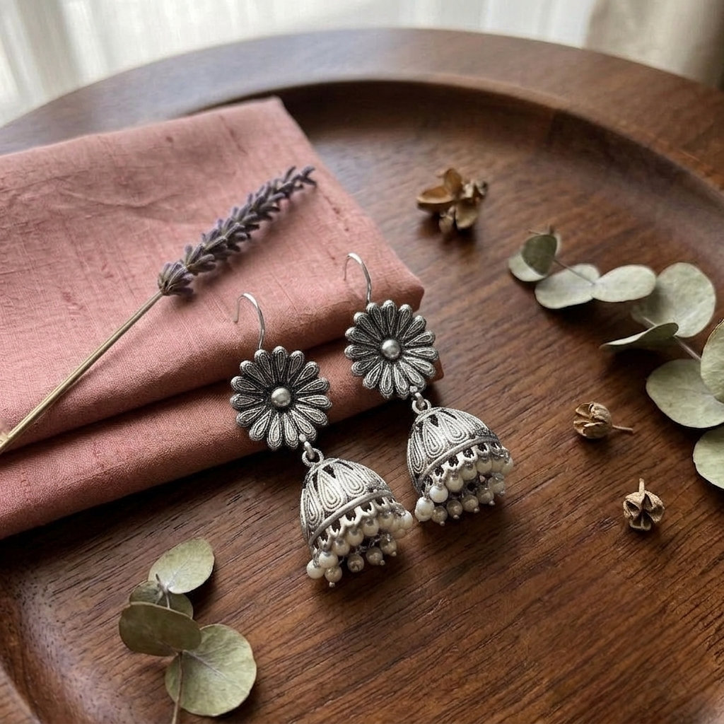 Oxidised Earrings E1321