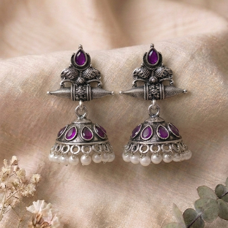 Oxidised Earrings E1194