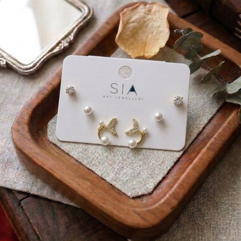 Stud Earrings E1160 (Set of 3)