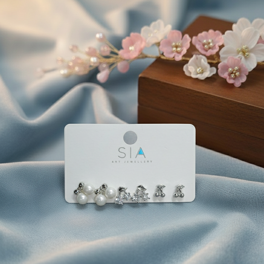 Stud Earrings E211 (Set of 3)