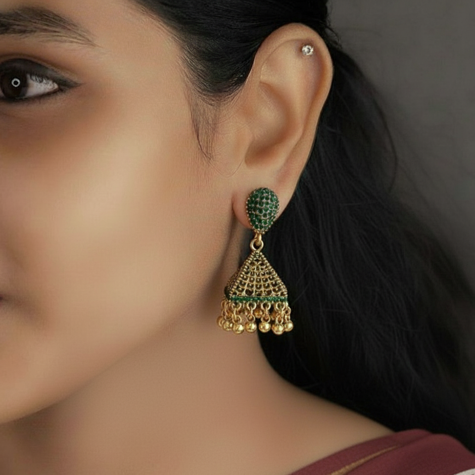 Oxidised Earrings E404