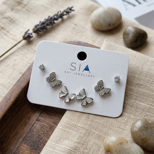 Stud Earrings E1322 (Set of 3)