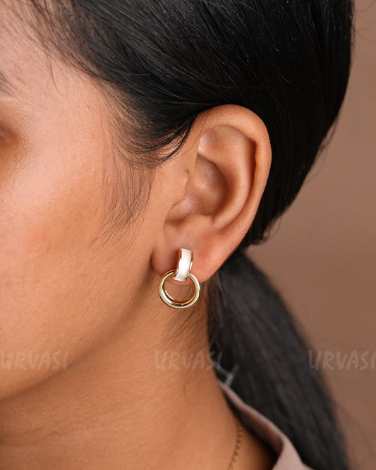 Korean-style enamel stud earrings E1129
