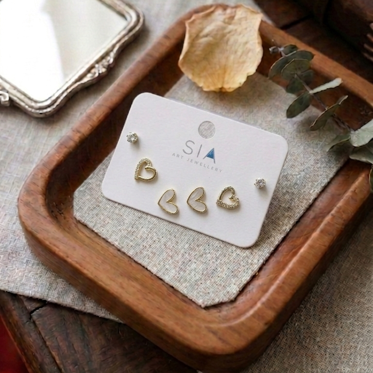 Stud Earrings E1149 (Set of 3)