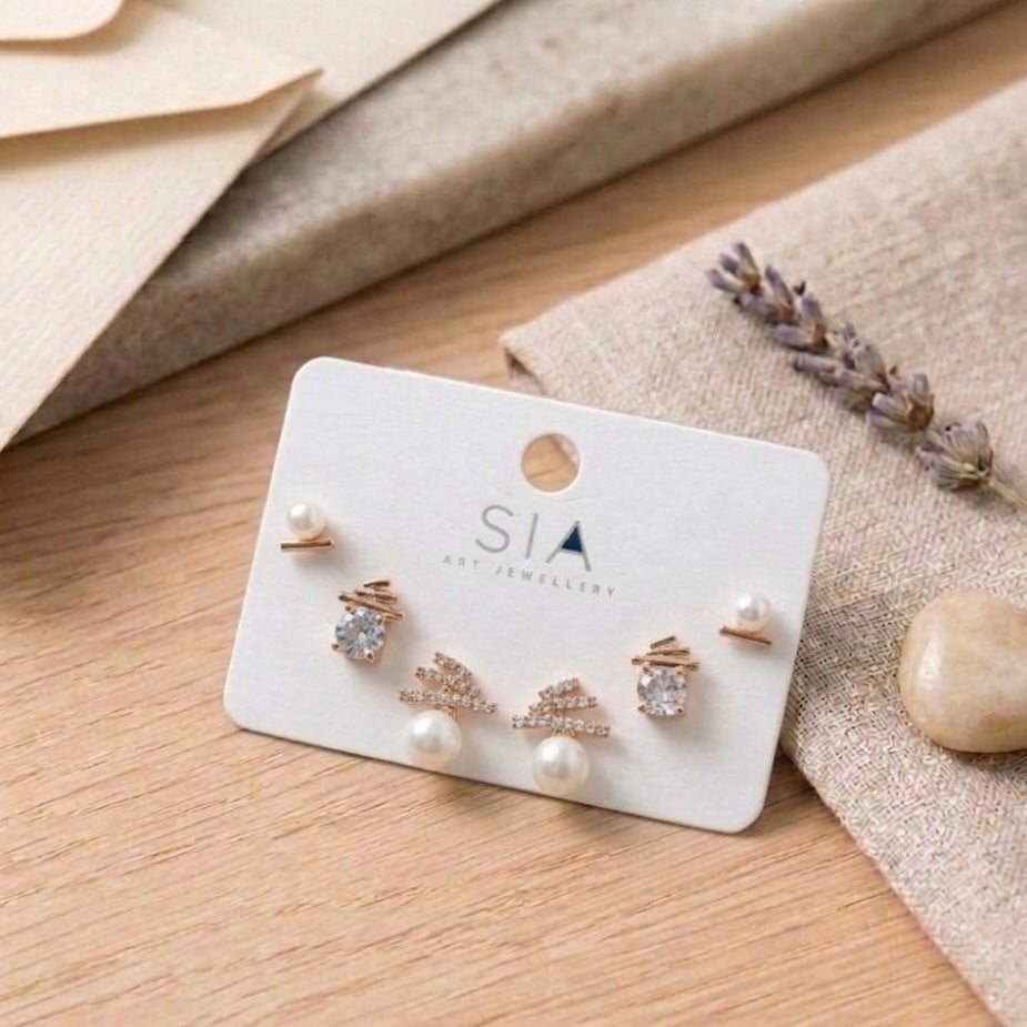 Stud Earrings E1111[Set of 3]
