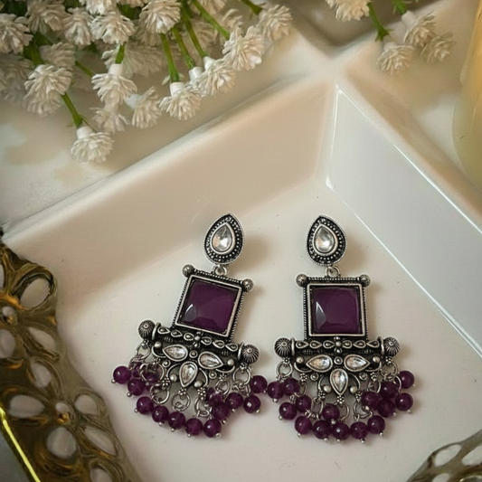 Oxidised Earrings E815