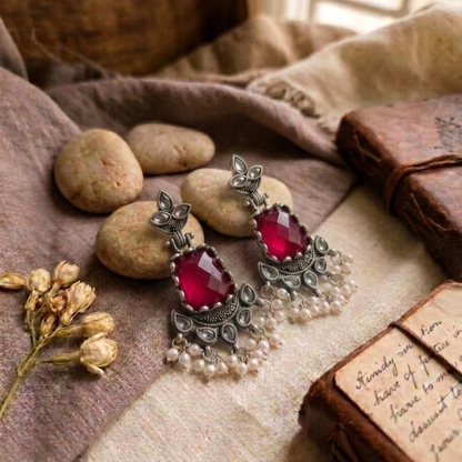 Oxidised Earrings E1156