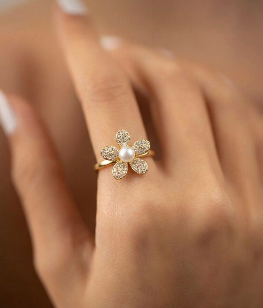 Finger Ring FR60 [Gold Toned]