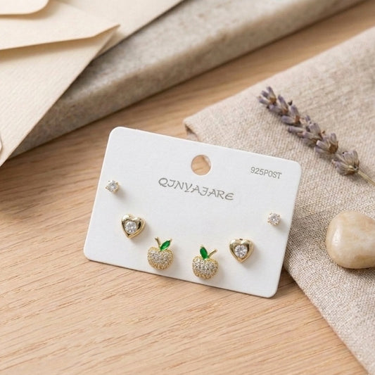 Stud Earrings E1115[Set of 3]