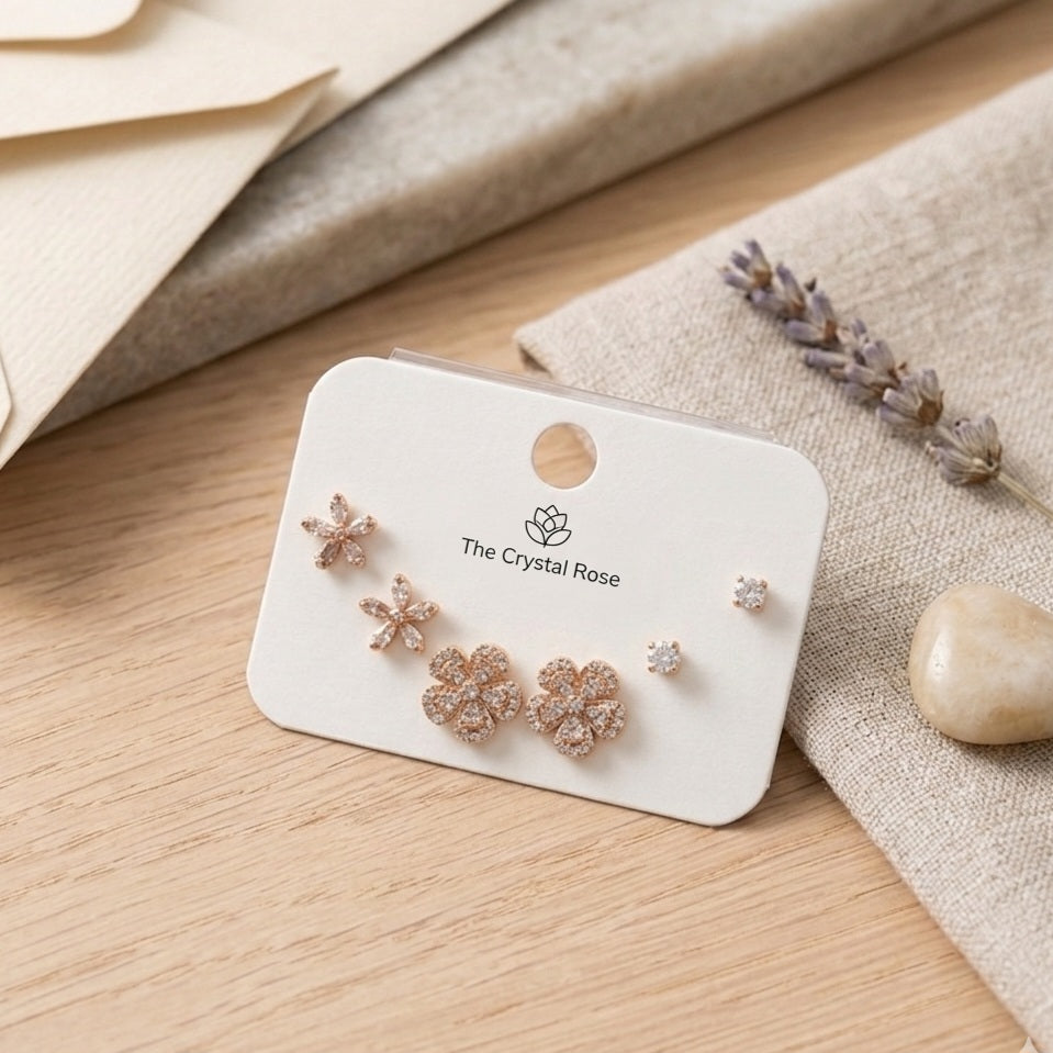 Stud Earrings E1117[Set of 3]