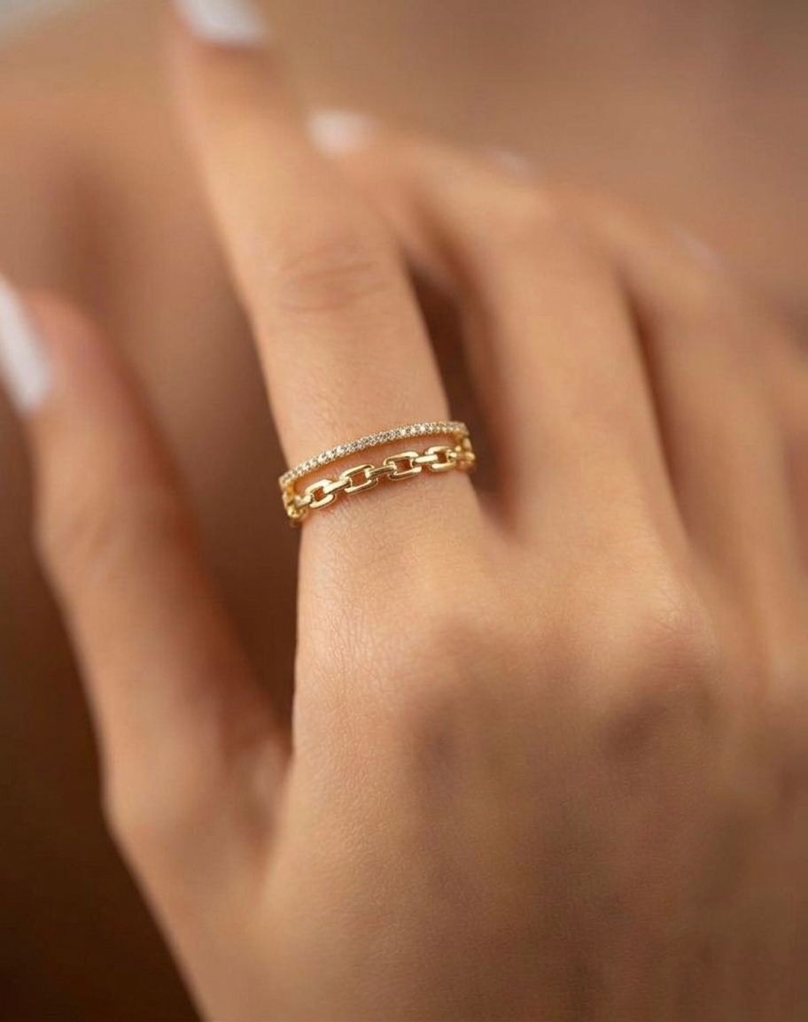 Finger Ring FR80[Anti-tarnished]